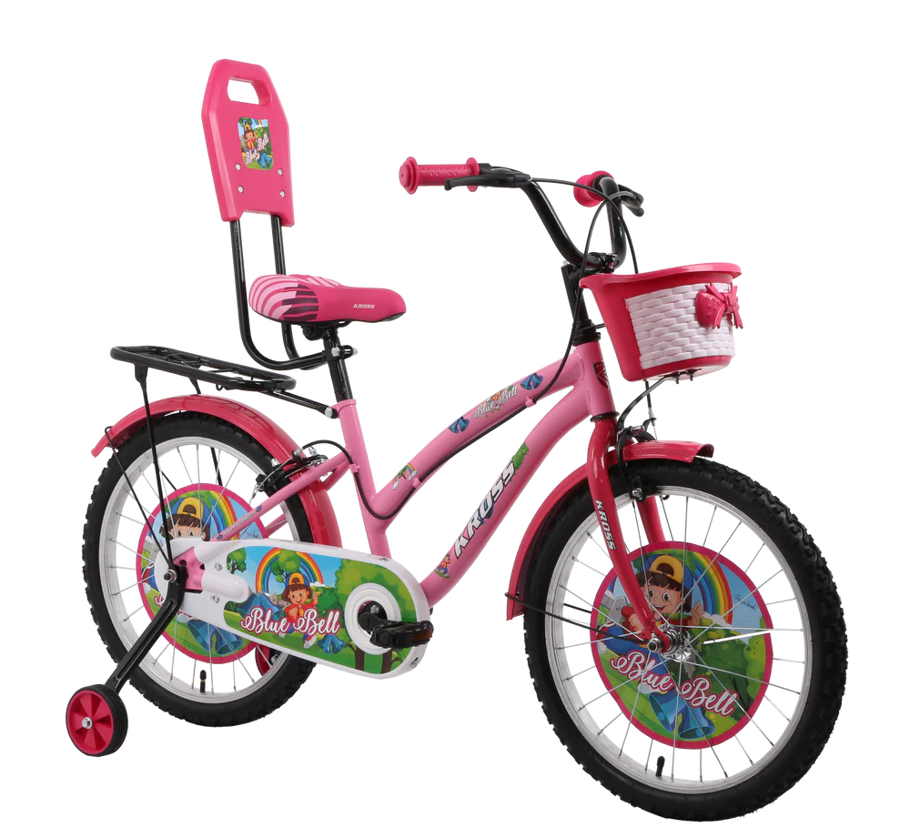 KROSS Blue Bell 20T Kids Bicycle – Pink | Steel Frame, Alloy Rims & Comfortable Saddle | 6–9 Years