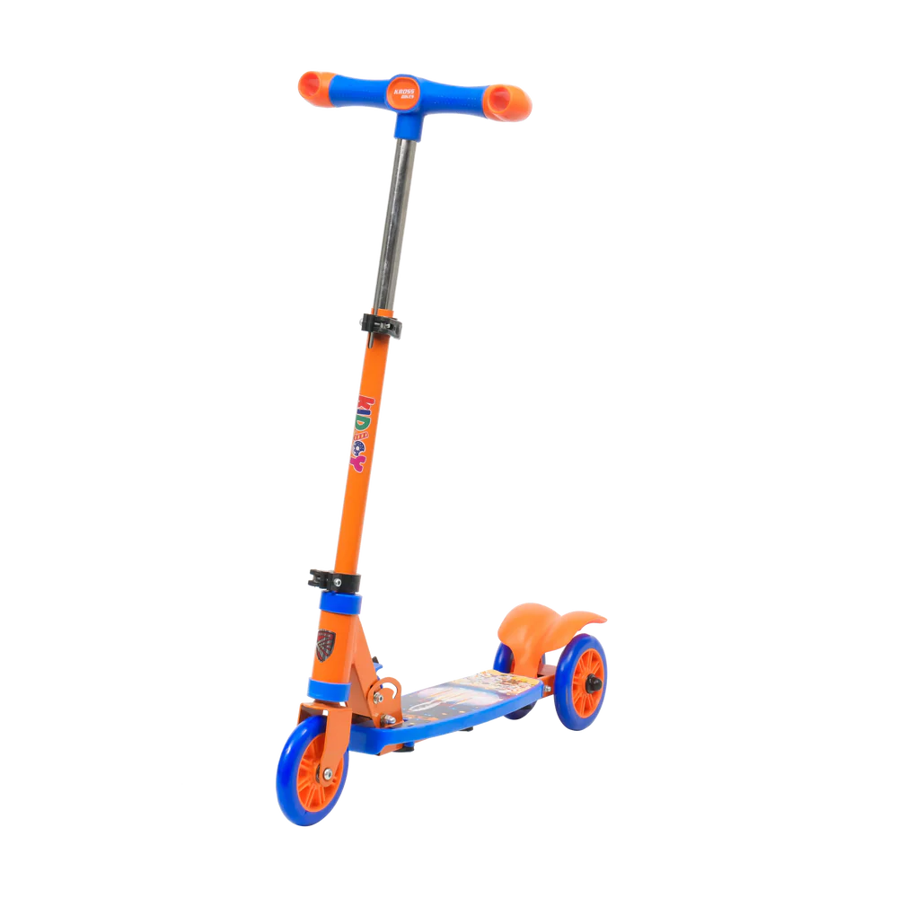 Kidjoy SX-1 PRO Kids Scooter | Adjustable Handle, Rear Brake & Non-LED Wheels (4–5 Yrs)-Orange