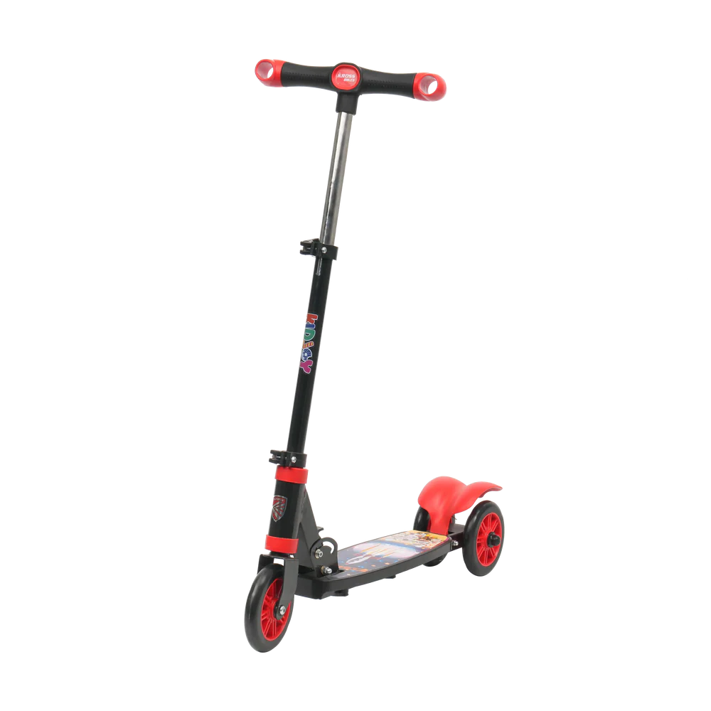 Kidjoy SX-1 PRO Kids Scooter | Adjustable Handle, Rear Brake & Non-LED Wheels (4–5 Yrs)-Black