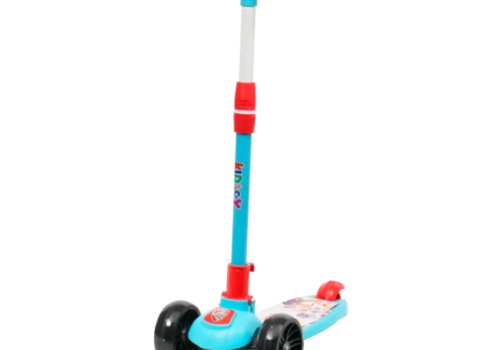 Kidjoy SX-1 Kids Scooter | Adjustable Handle, LED Wheels, Rear Brake & Foldable Design (4–5 Yrs)-Blue