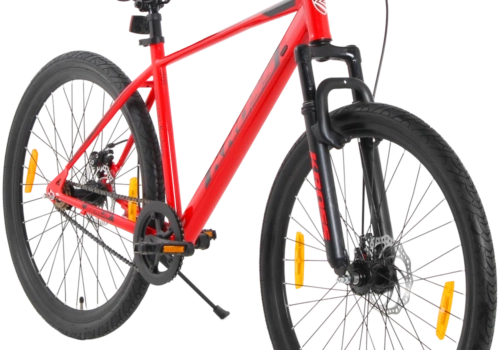 KROSS BERLIN 27.5T Single Speed Mountain Bike | Dual Disc Brakes, Suspension Fork, Steel Frame, 27.5 × 1.75 Tyres (Red)