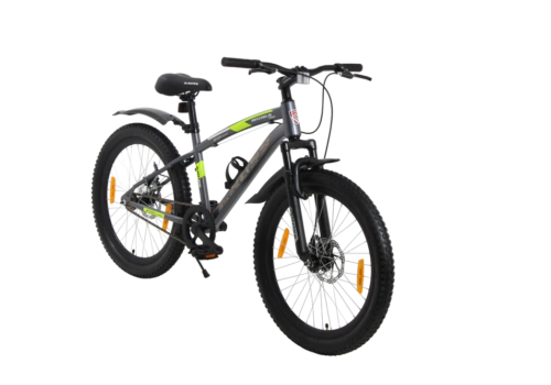 Kross Maximus Pro 24T MTB Cycle – 24" Tyres, Suspension Fork, Single Speed, Dual Disc (Grey)