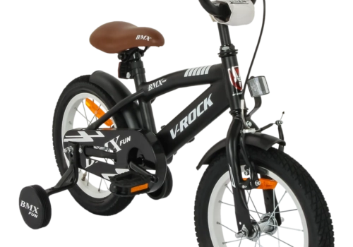 Bmx Fun 14T Matt Black Kids Bike, Steel Frame, Coaster Hub