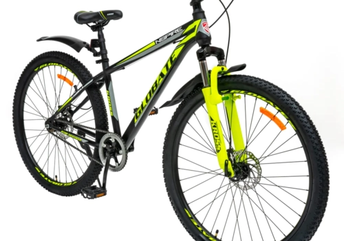 N-SPIRE 29T Single Speed Steel MTB with Suspension Fork & Dual Disc Brakes (Yellow)